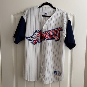 Angels Baseball Jersey - White and Blue